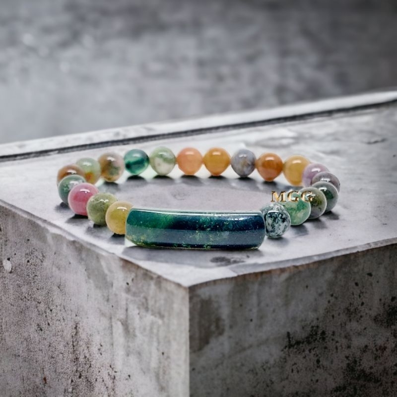 Cool MODEL INDIAN AGATE NATURAL Stone Bracelet Shopee Malaysia