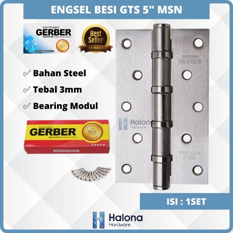 Gerber 5" PRECIOUS STEEL GTS HINGES Door HINGES Home HINGES