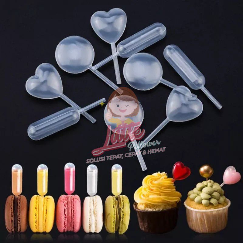 (Fill 10pcs) cupcake Plastic Dropper Pipette vla Pudding Pipette
