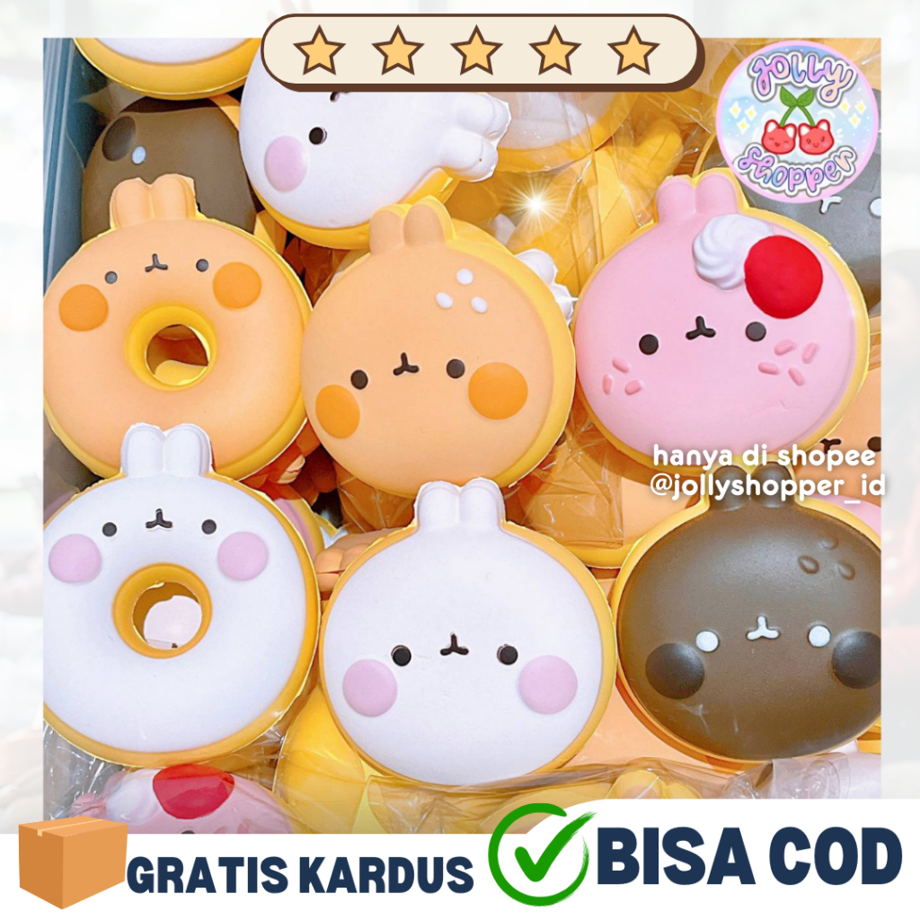 Molang Donut Cookie Squishy Very Cute!! /BNIP Import JOLLY SHOPPER ...