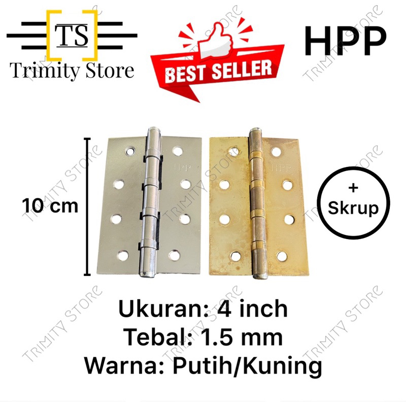 Hpp 4" Plate Hinges (Door Hinges/Window Hinges) Shopee Malaysia
