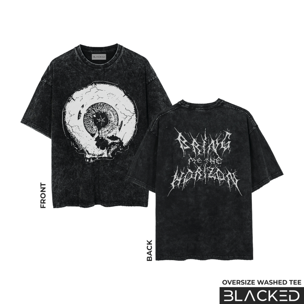 BRING ME THE HORIZON OVERSIZE T-SHIRT STONEWASH/ OVERSIZED WASHED TEES ...