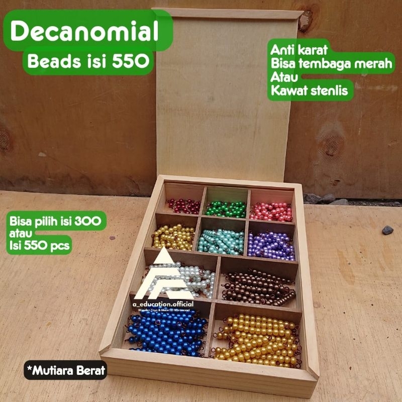 Decanomial Bead 550pcs 300pcs Montessori Shopee Malaysia