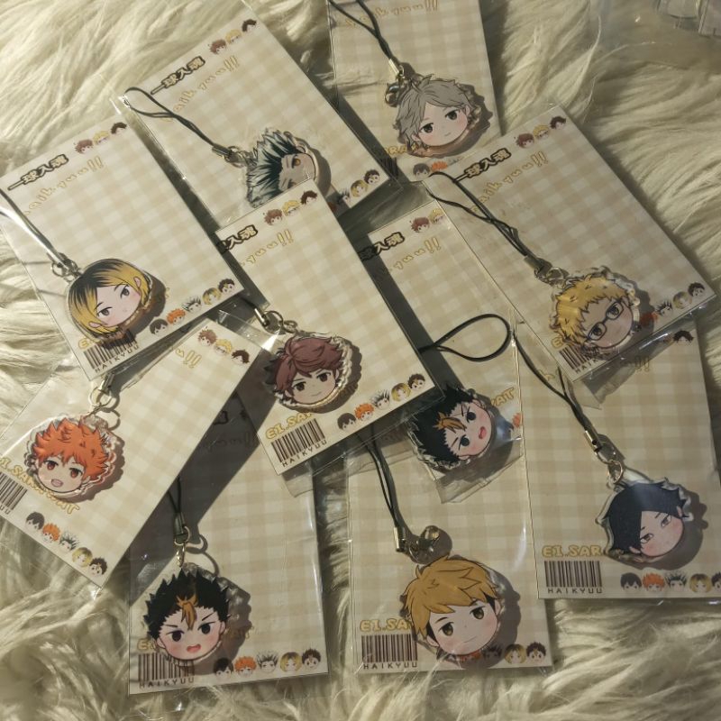 GANTUNGAN Mini key chain 3x3 haikyuu suna rintarou kuro tetsurou ...