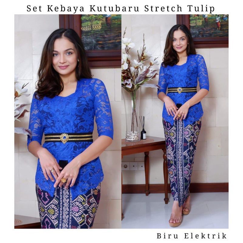 Sofia Strait kebaya Suit With tulip bali Motif | Shopee Malaysia