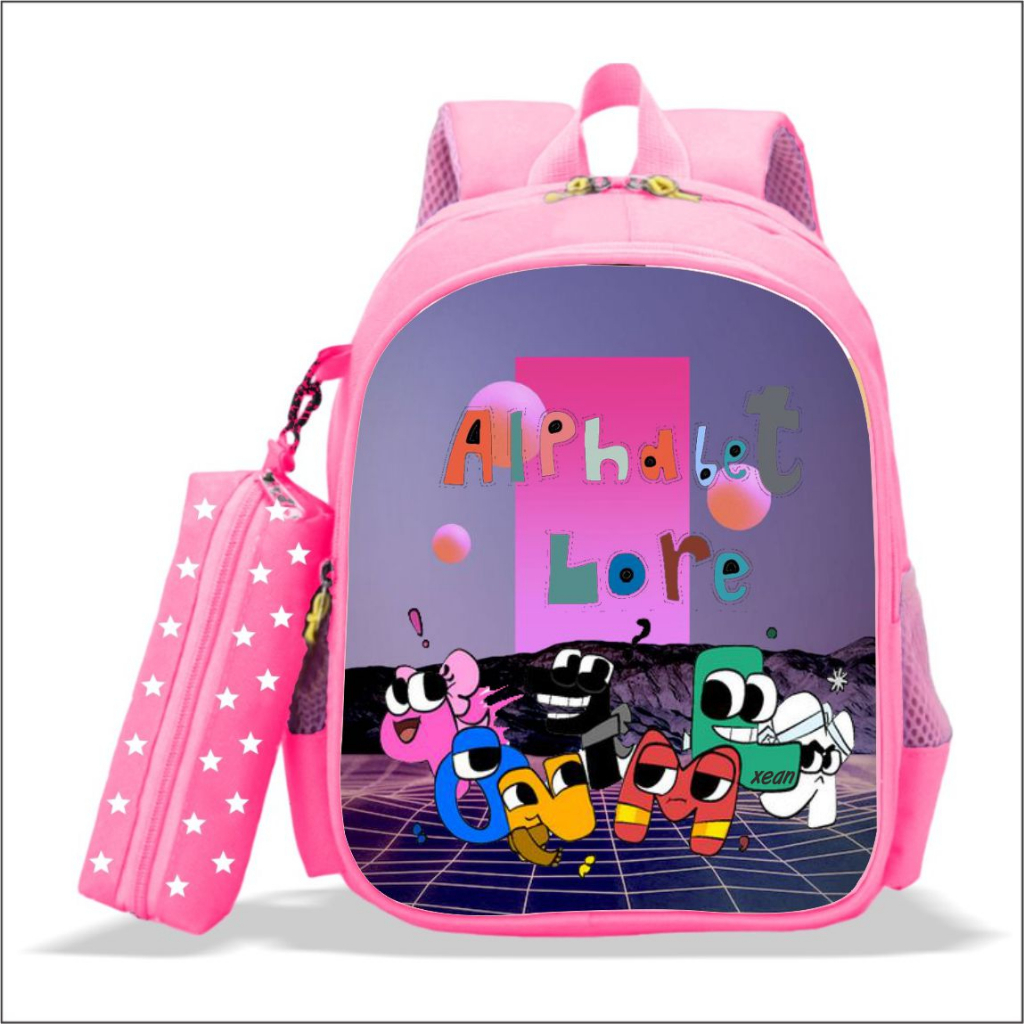 Premium Quality LORE ALPHABET Character Children's Backpack Bonus