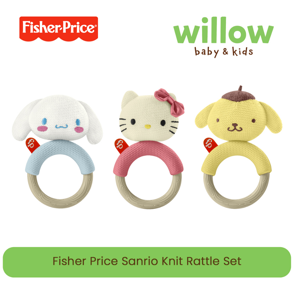 Baby Bite - Fisher Price Sanrio Knit Rattle Set | Shopee Malaysia