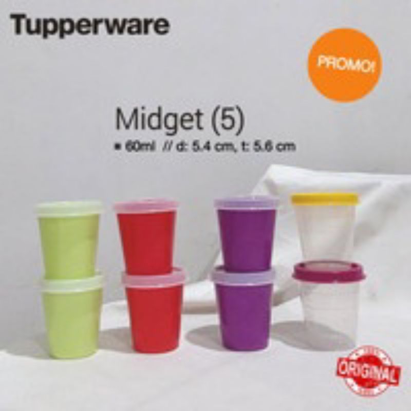 Midget TUPPERWARE 60ML 1 PCS (MEDICINE CONTAINER, SAMBAL CONTAINER ...