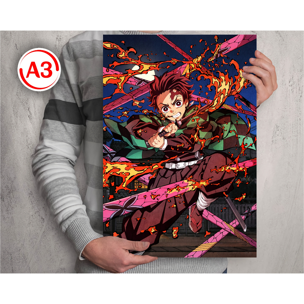 Poster Collection A3 Anime Kimetsu No Yaiba/Demon Slayer B - Tanjirou ...