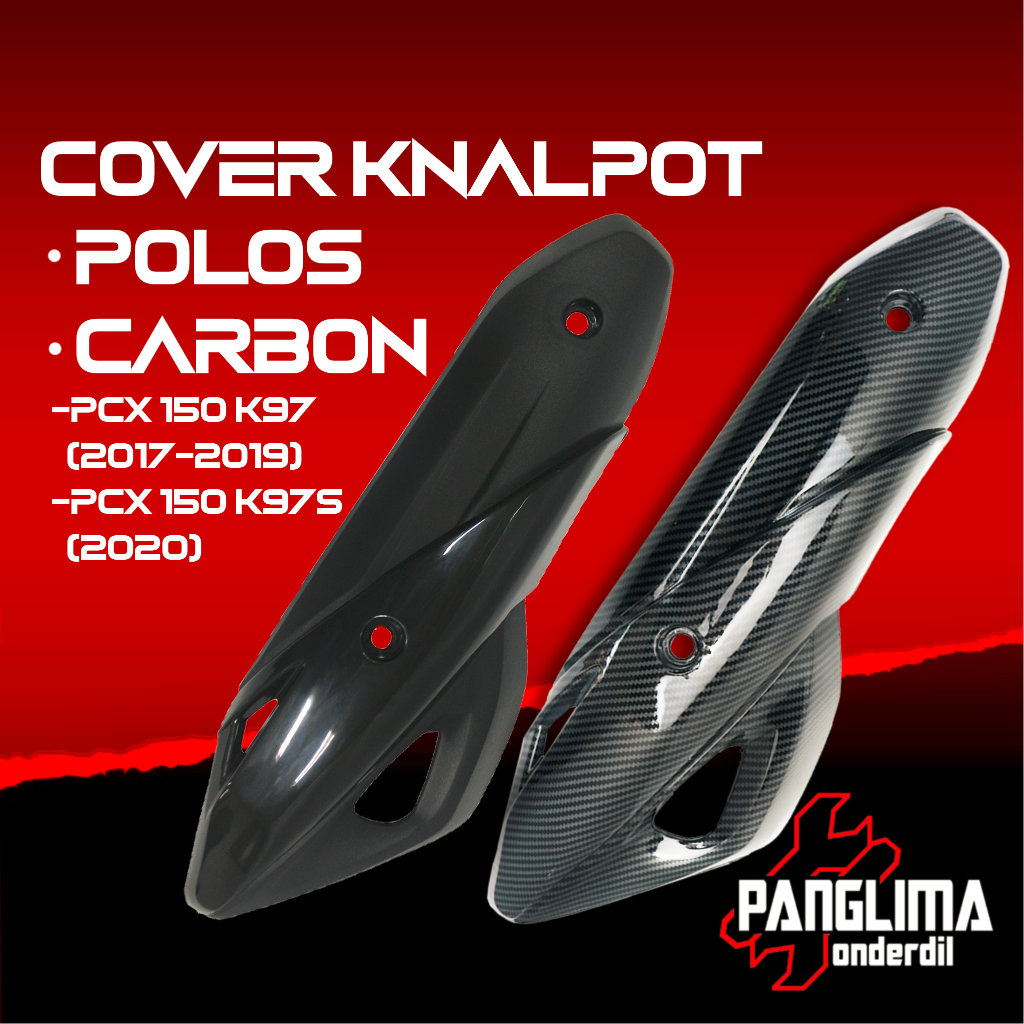 HITAM Exhaust Protector BlackLightCarbonBlack Carbon Honda PCX 150