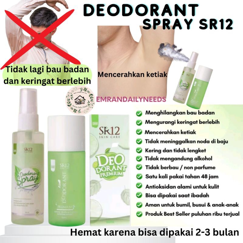 Deodorant Alum SR12 Deo Spray BPOM Natural Children's Deodorant