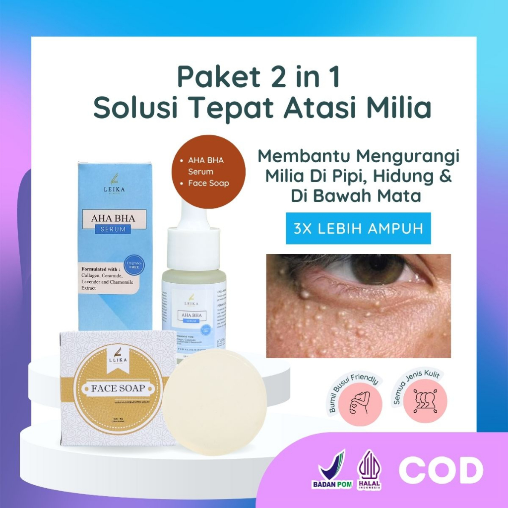 HITAM MATA The Most Powerful Milia Remover Package 2 in 1 Face Soap