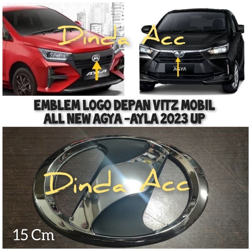 Vitz All New Agya Ayla Front Grill Logo Emblem Up Shopee Malaysia