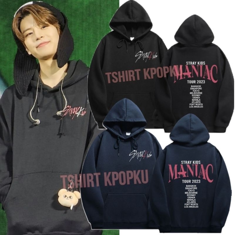 Straykids MANIAC tour HOODIE Jacket 2023 STRAYKIDS LOGO. Left) | Shopee ...