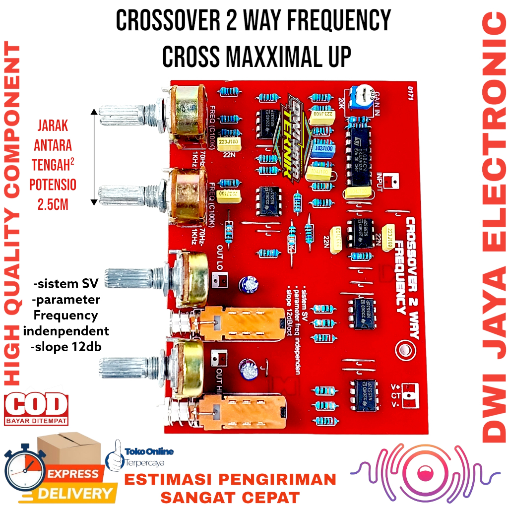 2 Way Sub Mid Active Crossover Kit Shopee Malaysia