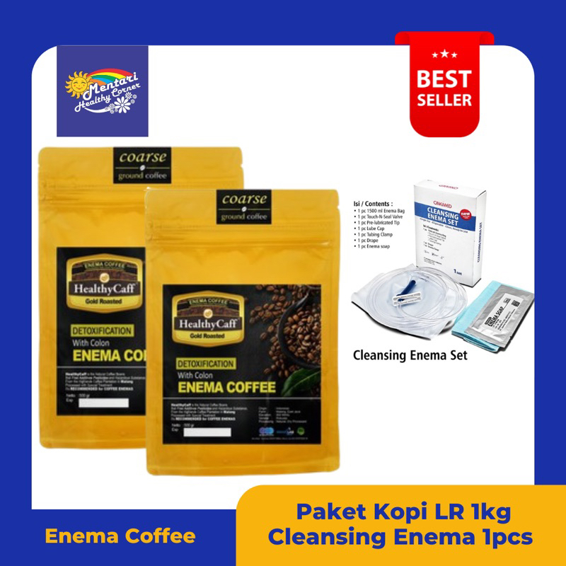 Healthy Caff Light Roast Gold Enema Coffee Package 1KG & Cleansing Set ...