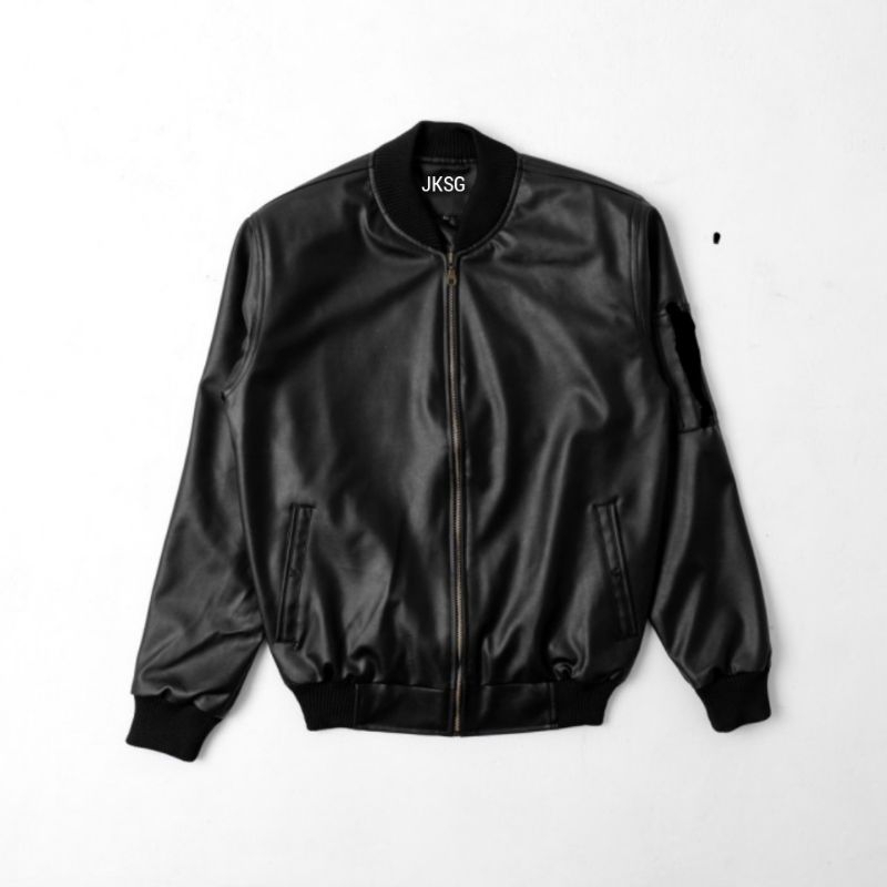 Viena Super Bomber Leather Jacket/Men's Leather Jacket/Semi Leather ...