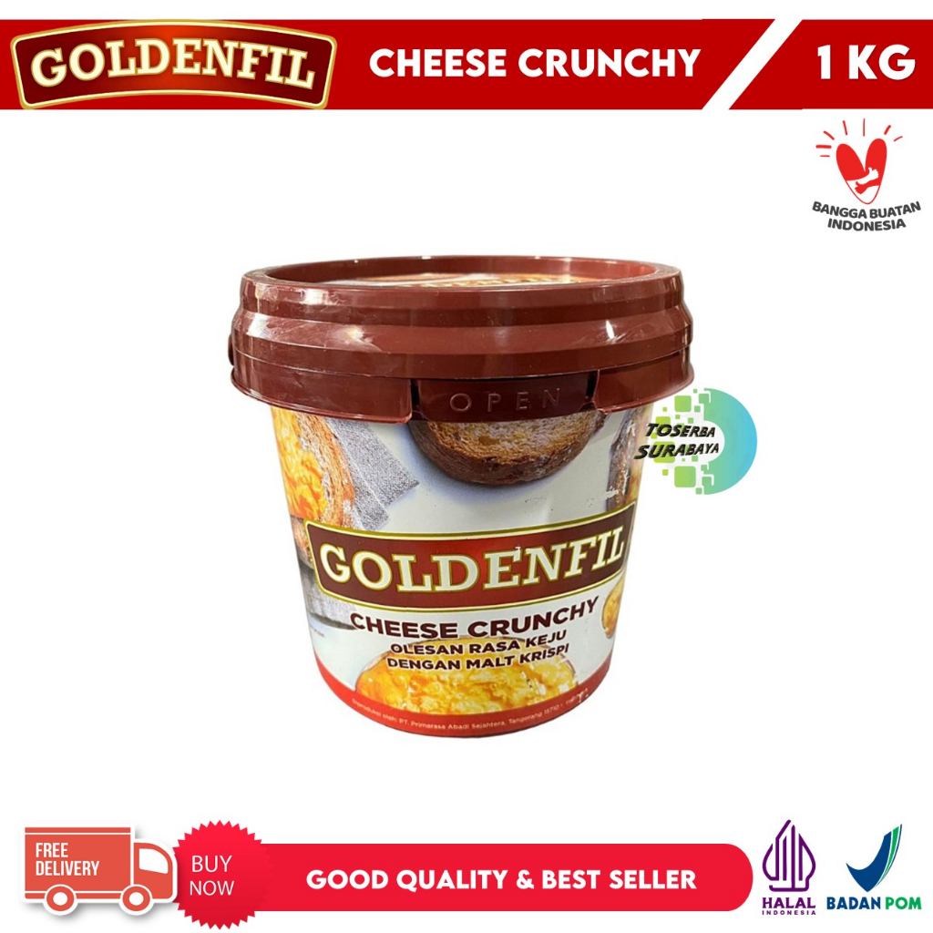 Jam GOLDENFIL CHEESE CRUNCHY 1Kg Pail/Bucket Packaging) Jam CHEESE ...