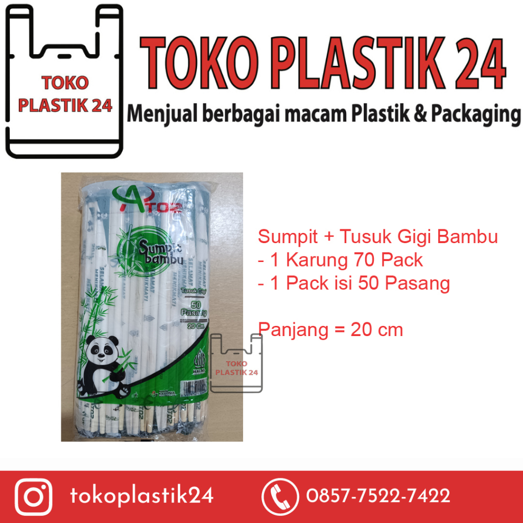 Chopsticks+toothpick CAP PANDA ATOZ 50 Pairs (PER PACK) Shopee Malaysia