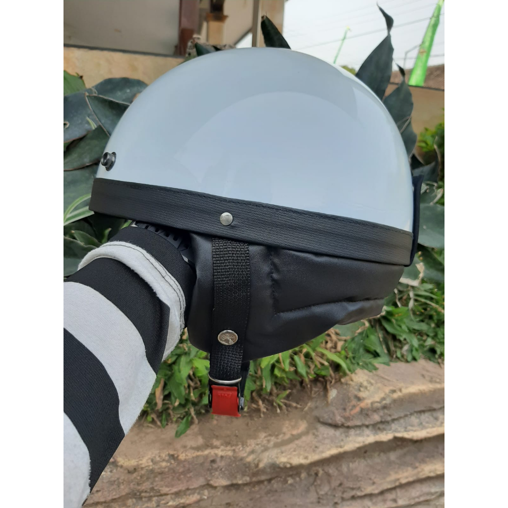 PUTIH Plain White chip Helmetvintage chip Helmetonehelmet custom