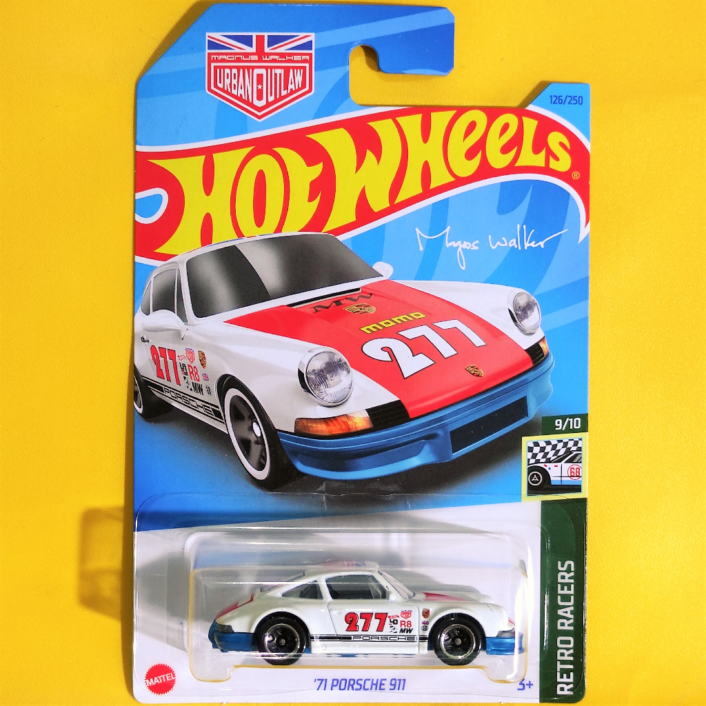 Merah Putih Hotwheels 71 Porsche 911 White Red Hood No 277 (retro 