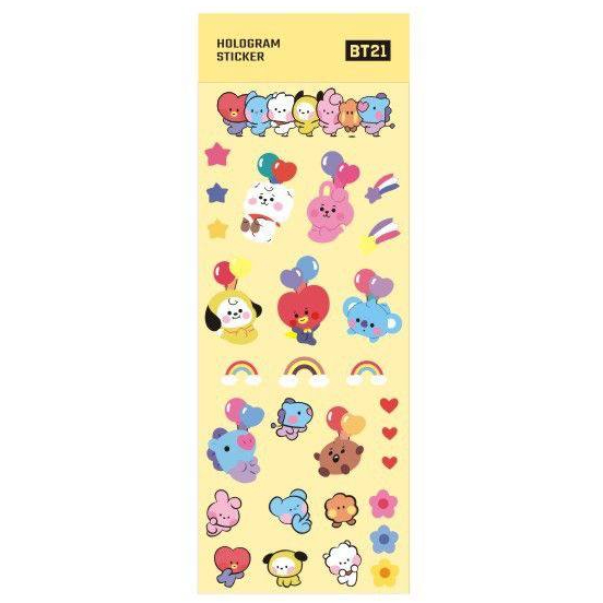 Bts BT21 Transparent PVC Stickers / Sticky Memos / Index Mark ...