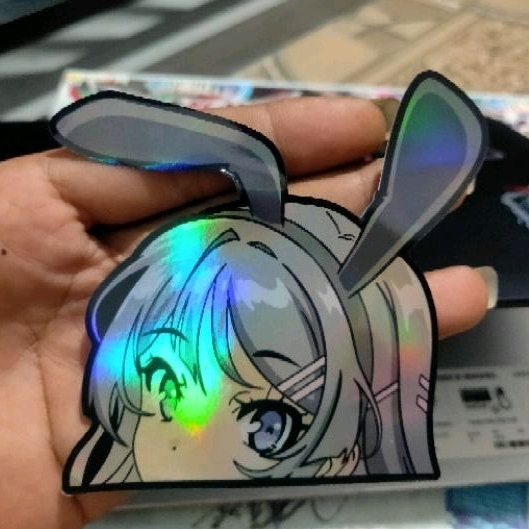Mai sakurajima hologram anime sticker car motorbike sticker | Shopee ...