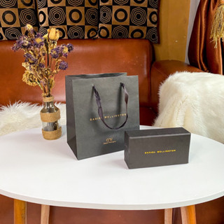 HITAM Paperbag And Box Daniel Wellington Black Premium Watch Paper Bag