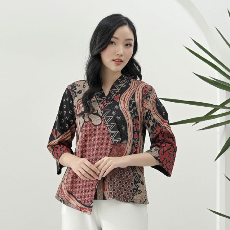 Women S Batik Women S Batik Tops Modern Women S Kimono Batik Clothes Office Work Uniforms