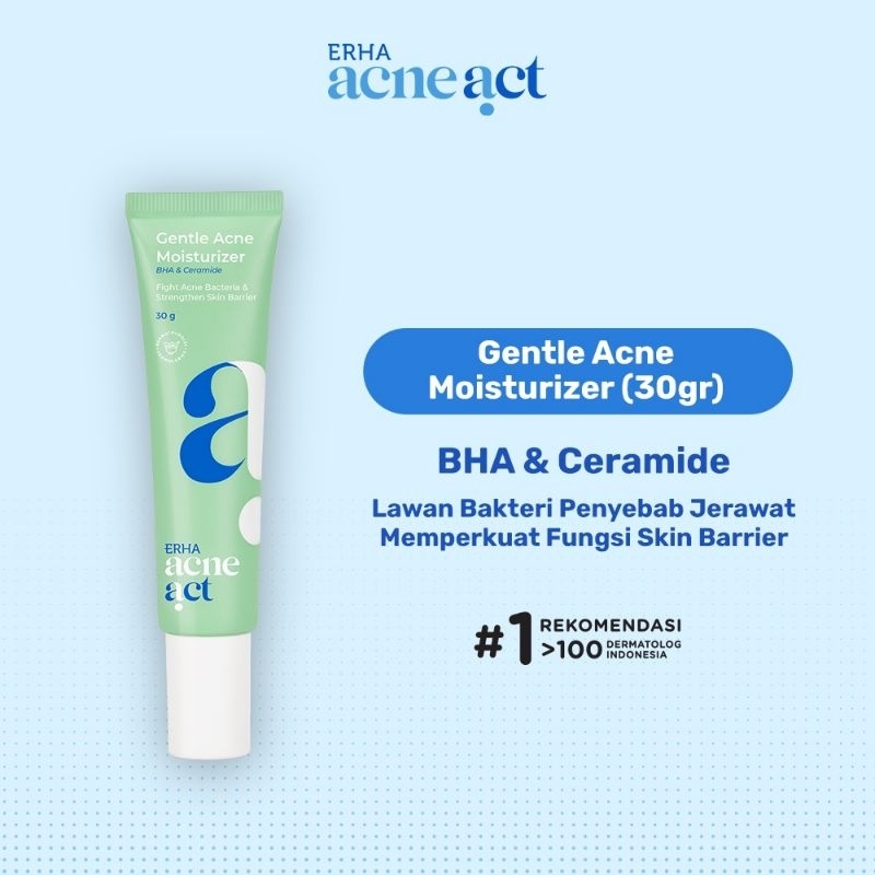 Original! Erha Acneact BHA & Ceramides Gentle Acne Moisturizer 30g