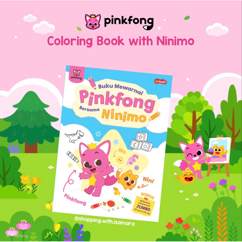 Pinkfong Coloring Book with Ninimo/Coloring Book | Shopee Malaysia