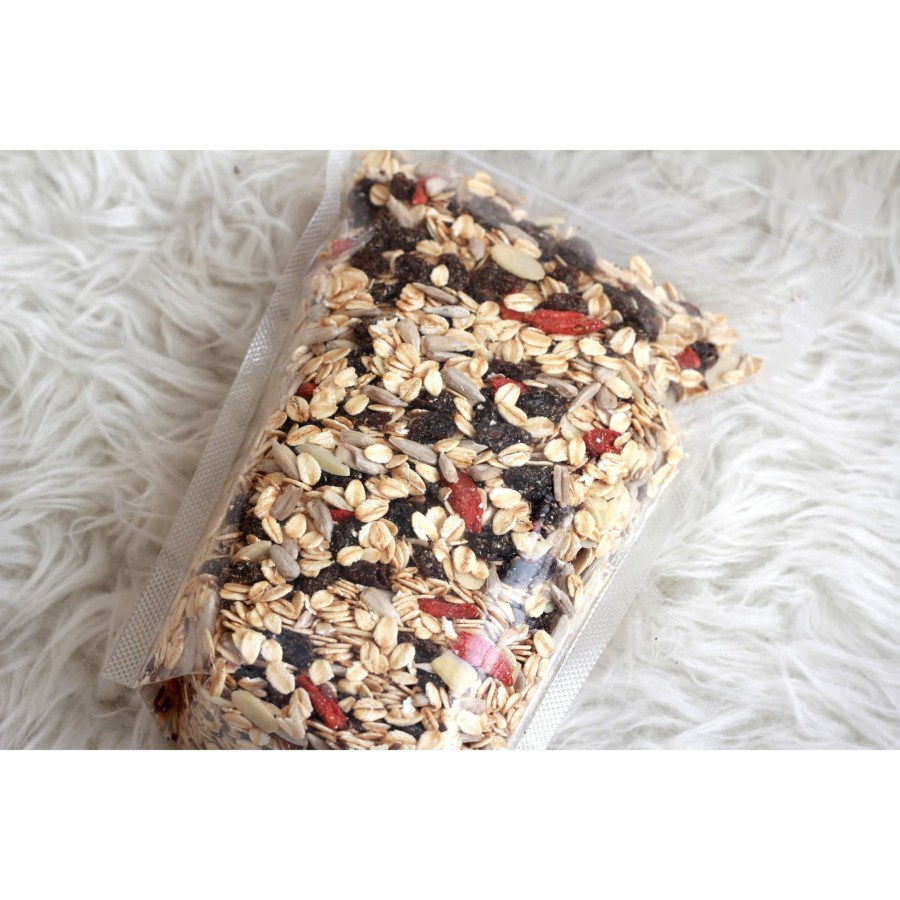 Muesli Mix 500gr (Raisin & Goji) NO SUGAR Cereal Oat RAW Granola