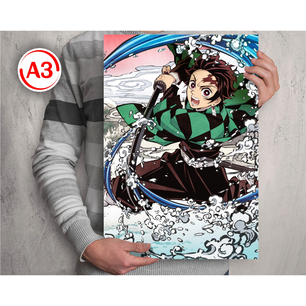 Poster Collection A3 Anime Kimetsu No Yaiba/Demon Slayer B - Tanjirou ...