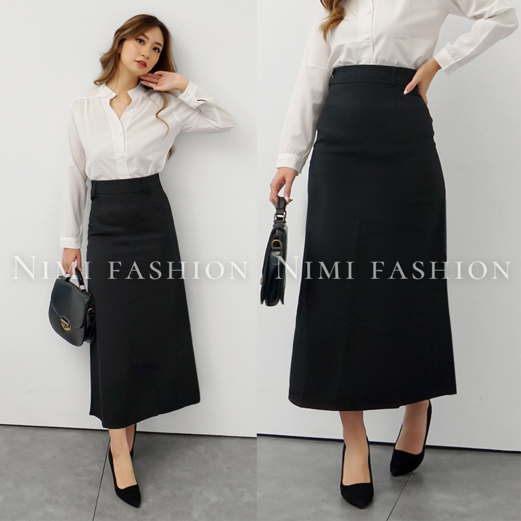 Office shop skirt long