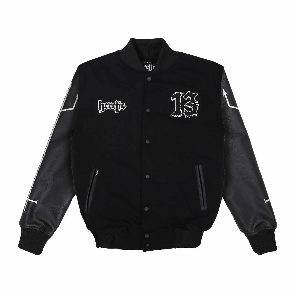 Heretic - Varsity Jacket - Thirteen | Shopee Malaysia