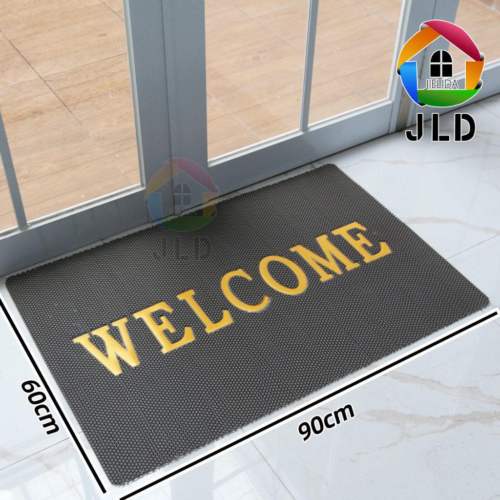 Jielida Anti Slip PVC Carpet Mat welcome 60x90 - Jaring | Shopee Malaysia