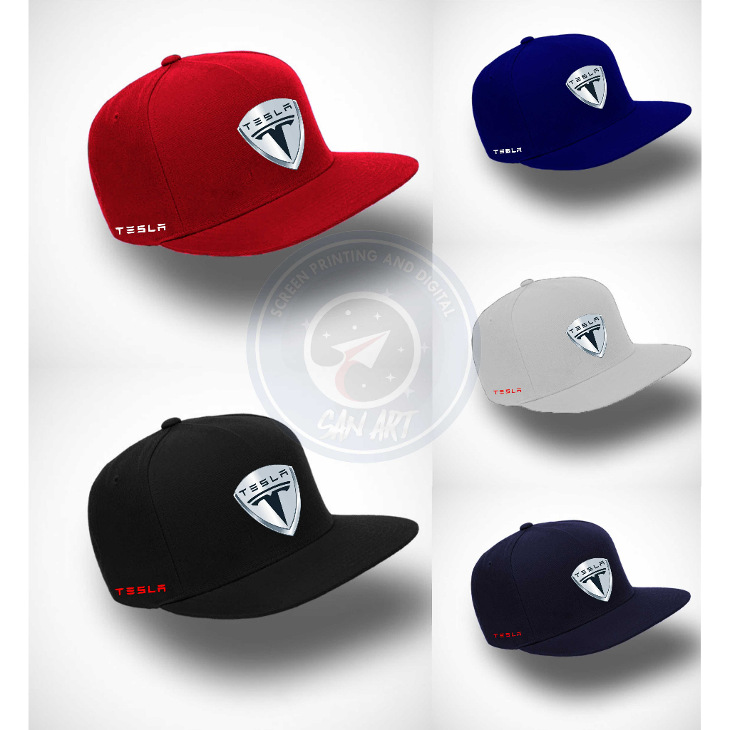 Cool Tesla Elon musk logo snapback Hat | Shopee Malaysia