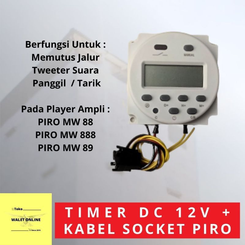 Timer DC 12 VOLT DIGITAL Swallow TIMER 12V Complete Already Soldered ...