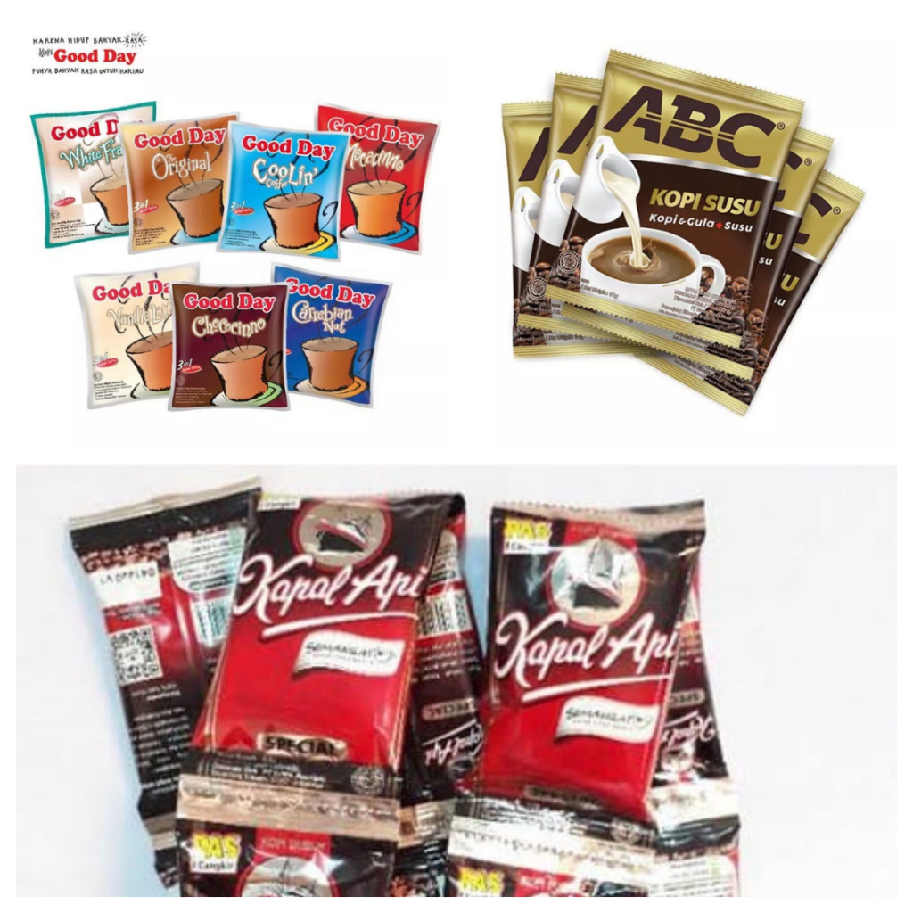 Arjuna Instant Coffee sachet/Good Day sachet/ABC Coffee Milk sachet