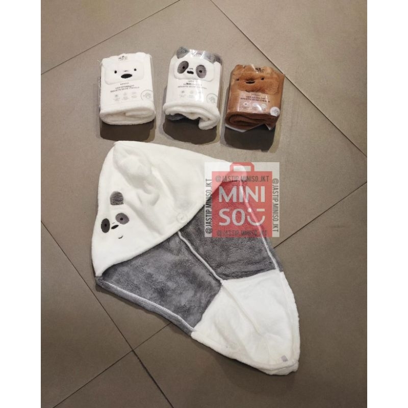 Miniso Head Towel/Hair Drying Towel We Bare Bears Series | Shopee Malaysia