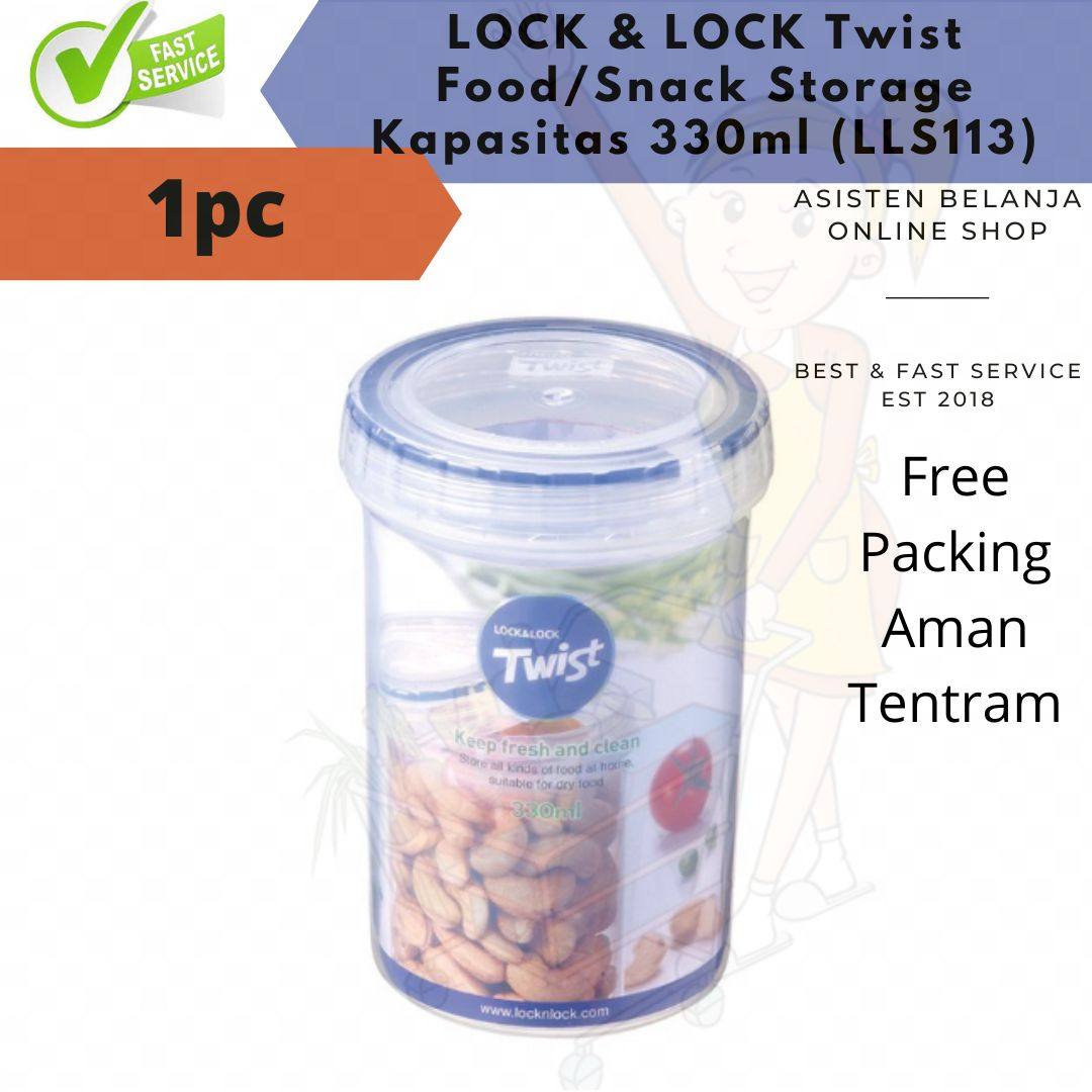 Lock&lock Lock & Lock Twist Food Jar Snack Container Food Storage 330ml