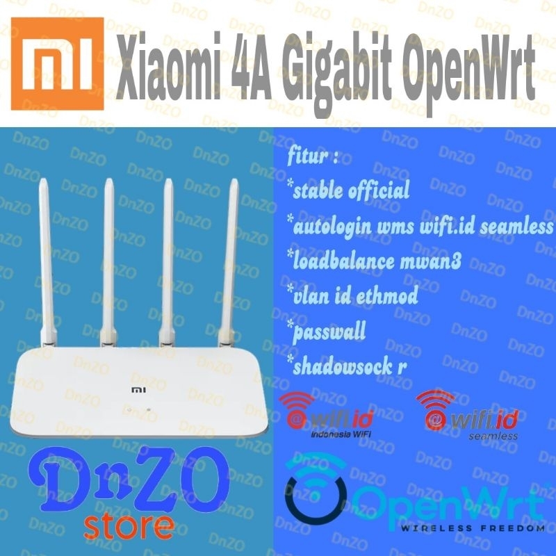 Mi4a Gigabit openwrt loadbalance autologin wms wifi.id seamless xiaomi