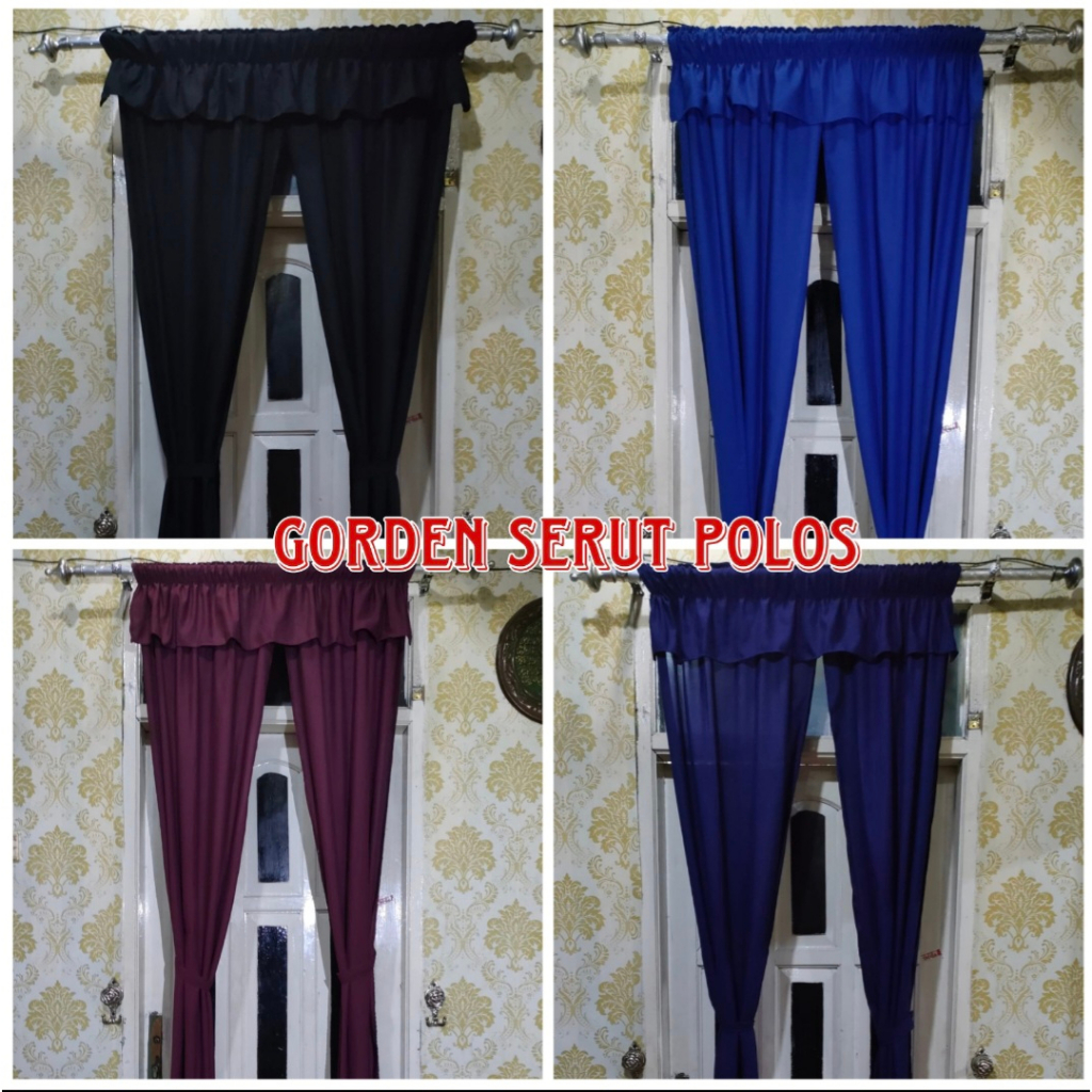 DOOR CURTAINS PLAIN DRAWSTRING DOOR CURTAINS | Shopee Malaysia
