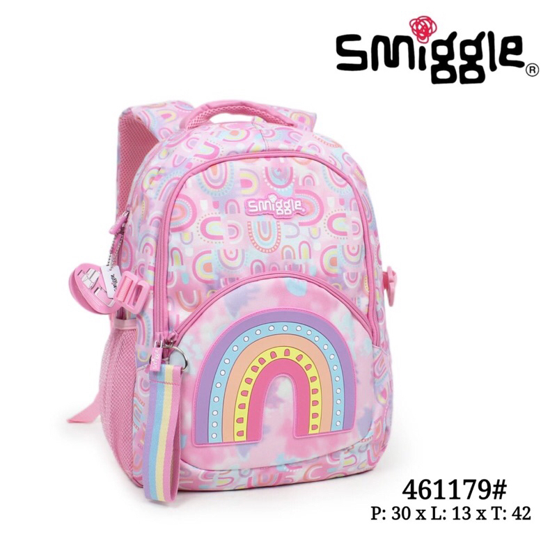 Smiggle Pink rainbow backpack School backpack | Shopee Malaysia