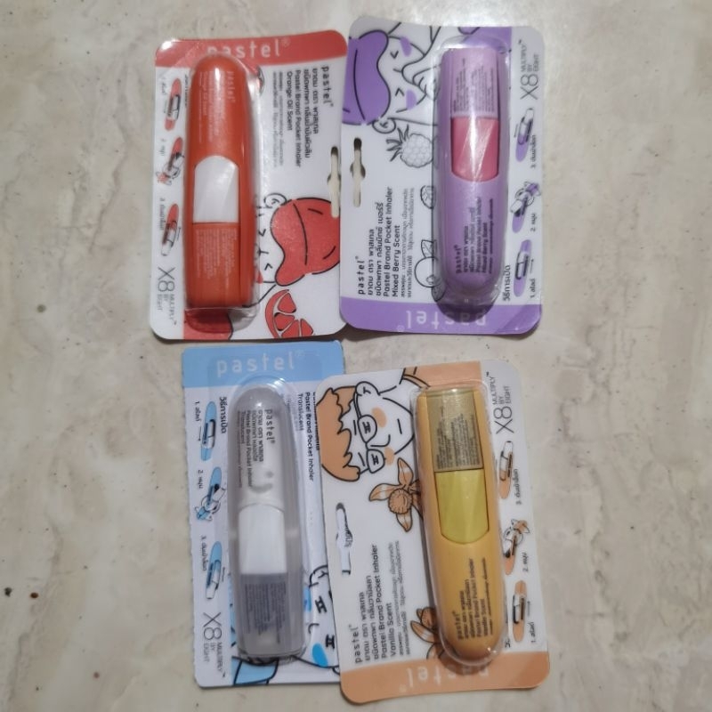 WTS INA INHALER PASTEL TRASPARNT TRANSLUCENT ORANGE MIX BERRY VANILLA ...