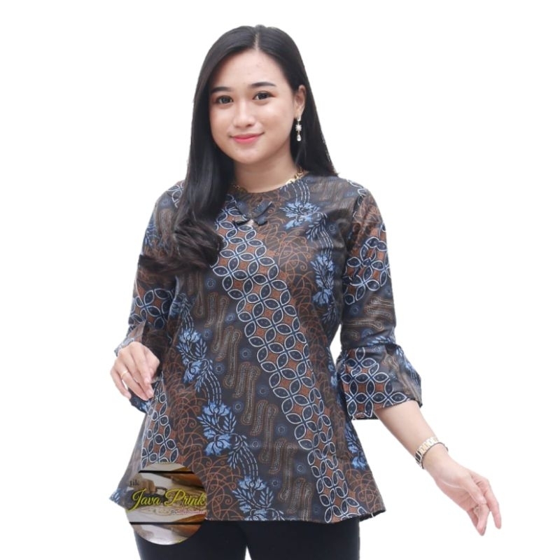 Batikjavaprik Blouse Batik Women 12 Motif Quality Uniform M L XL XXL ...