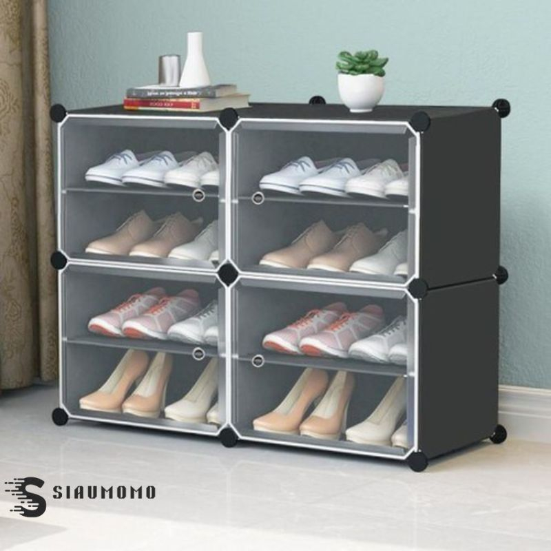 Mh001 AntiDust Closed Shoe Rack Minimalist Shoe Storage Boxes 4 /6/8