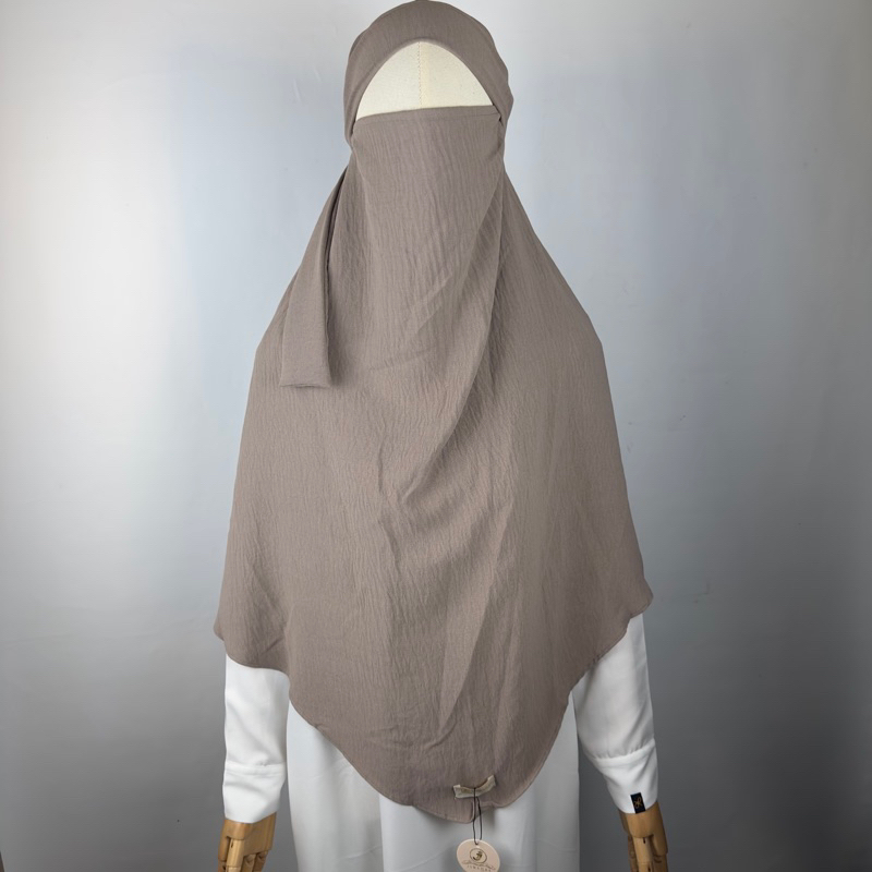 Order French Khimar Crinkle Airflow Umrah Hijab Niqab Syari Daily French Khimar Rope