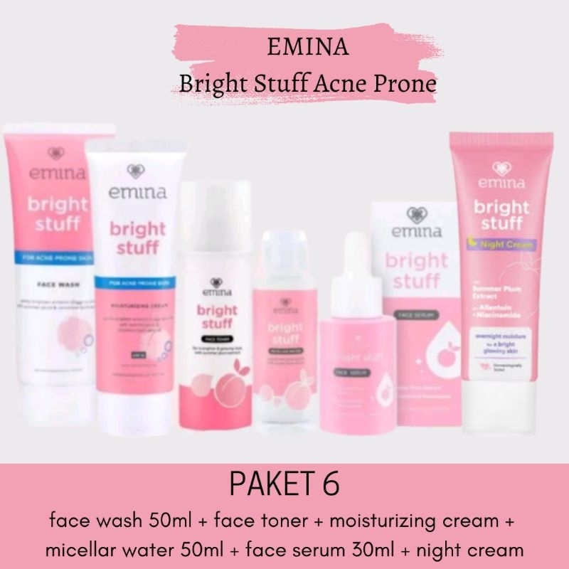 Emina Bright Stuff Acne Prone Skin Complete Package Skincare 1 Set