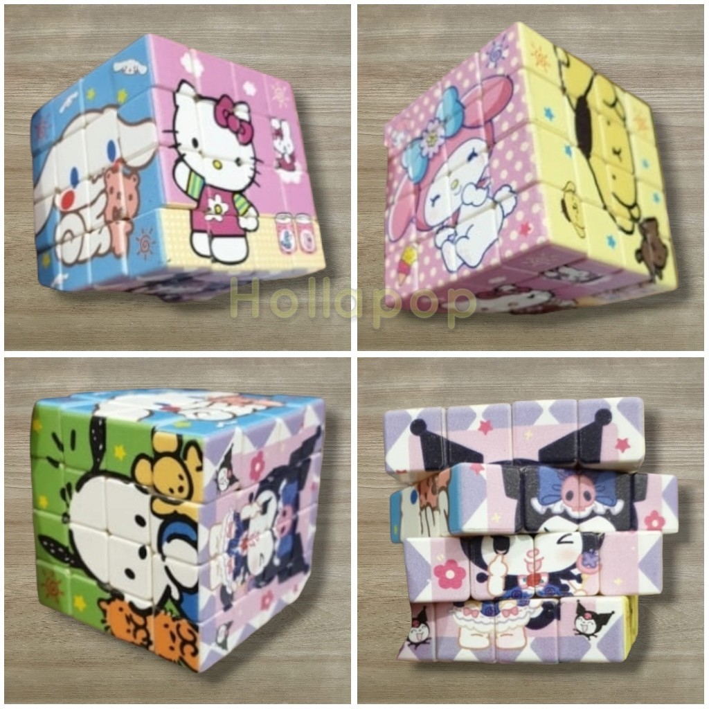 Magic Cube Rubik 3x3 4x4 Sanrio Kuromi My Melody Cinnamoroll Pochacco ...